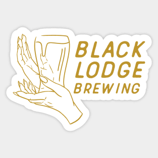Black Lodge Pint Gold Sticker
